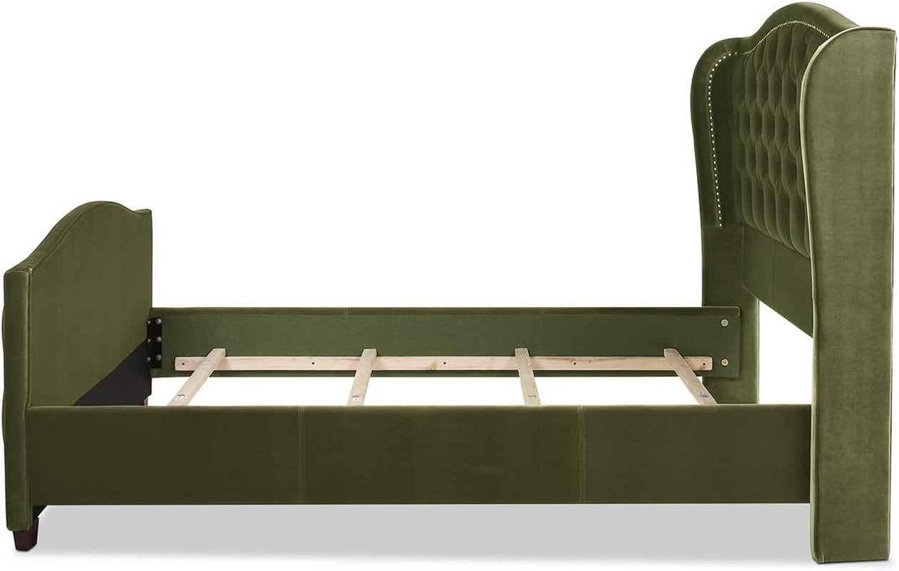 Marcella Platform, Queen, Olive Green Performance Velvet