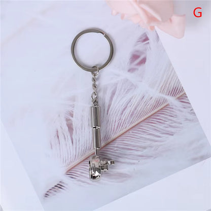 Creative Coffee Keychain Coffee Handle Keyring Portable Coffee Machine Pitcher Keyring Portable Coffeeware Accessories Gift